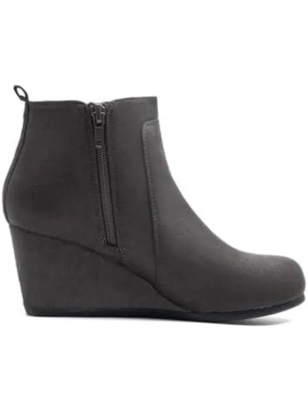 Chic Suede Low Wedge Ankle Boots for Women - Stylish & Comfortable Footwear